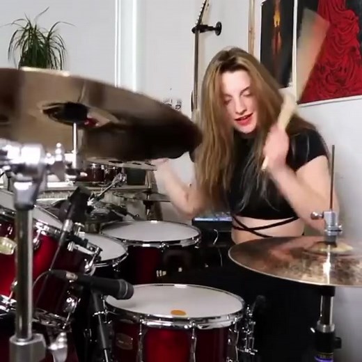 Check out this Raja Masha Meisner rip roaring drum cover clip of @whileshesleeps ‘Sleeps Society’ track from their new 2021 album same name ‘Sleeps Society.’ Visit Raja Meissner page for more of her drum vids, and follow @moderndrummer to see drum legends videos, up and coming shredders like Raja, enter drum contests, watch podcasts, and more! Raja is endorsed by: @yamahadrumsofficial, @meinlcymbals, @promarkbydaddario, @evansdrumheads, and @seelectronics #moderndrummer #rajameissner #whileshesl