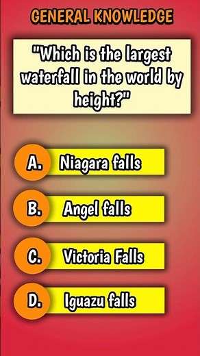 🌊 Tallest Waterfall on Earth? | World Trivia Quiz 🌍✨