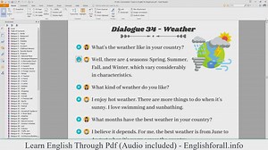 English Conversation About Weather