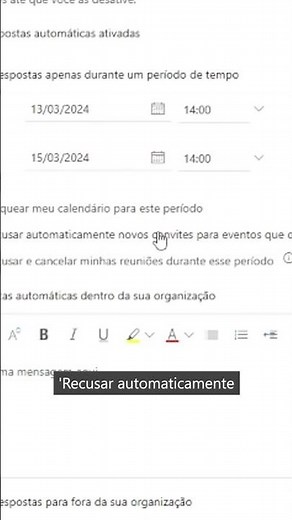 How to set up an automatic reply in Outlook #outlook #shorts