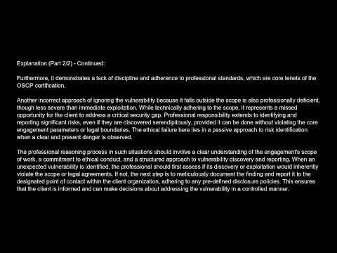 Offensive Security Certified Professional OSCP Free Practice Test video