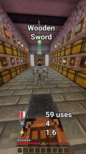 How to CRAFT WOODEN SWORD! Sword Burst #1 #Minecraft #Shorts