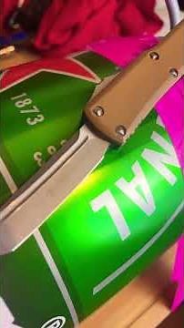 MicroTech UTX-85 torture test! Mini keg can puncture test!🤔 #microtech #otf #shortsfeed