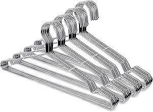 Stainless Steel Metal Hangers- 40 Pack,17.7 Inch Strong Wire Hangers Space Saving Metal Hanger for Coats, Shirts, Jackets, Pants, Suits