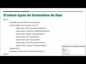 HTML : Les formulaires Vol. 11