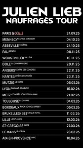 56K views · 880 reactions | On se retrouve dans quelle ville ?  Le Naufragés Tour démarre à La Cigale le 24 septembre, et passera dans les quatre coins de La France ainsi qu’en Belgique. | Julien Lieb | Facebook