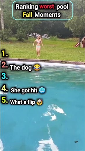 Ranking worst pool diving falls