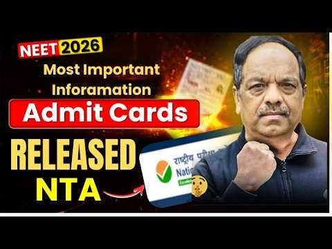 Latest Update NEET 2026 🚨NEET 2026 ADMIT CARD Released !!🔥 #neet #neet2026 #update #yt #news #yt