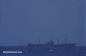 Underwater bomb explosion.