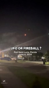 UFO or fireball?🤔 Check out this object an Enigma user in Port Saint Lucie, Florida caught on June 4, 2024. Read the full witness report below! #UAP #fireball #florida Witness report: "Was walking my dog by myself and saw a huge ball of fire like object coming toward me. It looked like an asteroid and it was terrifying until I noticed it start to turn and that was when I snapped out of it enough to pull out my phone." | Enigma Labs
