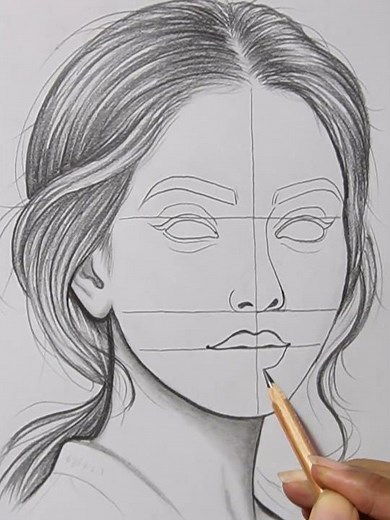 how to draw a face