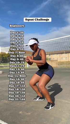 Squat Challenge #squat #squatchallenge #fitness | Coachsiya_24