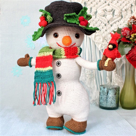 Big Snowman Crochet Pattern PDF Christmas Snowman Amigurumi Toy - Etsy