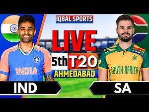 🔴Live: India vs South Africa, 5th T20 | Live Cricket Match Today | IND vs SA Live | Iqbal Sports