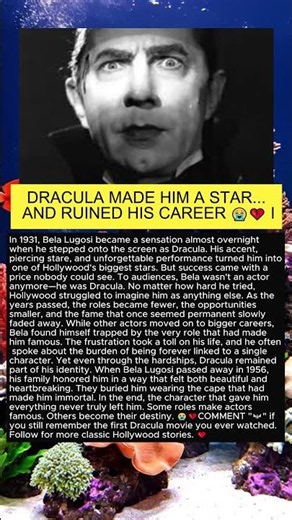 DRACULA MADE HIM A STAR... AND RUINED HIS CAREER 😭💔