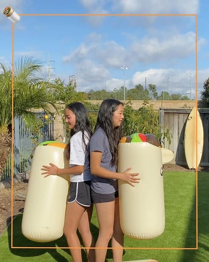 The art of the Burrito Duel: 1. Ever so carefully, step three paces away from your target. 2. Brace yourself for attack, and use the massive inflatable burrito as a shield. 3. Finally, launch the burrito with your utmost confidence, directly at your opponent...and hope they don't catch it. 4. Exhale. You've done it. Now, bask in the burrito glory. | Exploding Kittens