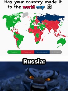 🌎🇷🇺 Countries that made it to the world cup 🏆 #maps #map #worldcup #geography #geo