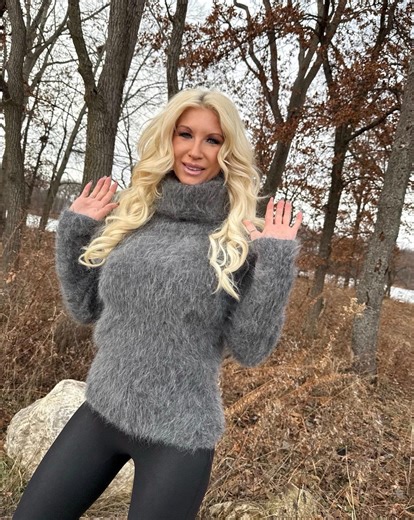 Gray Angora 50cm/20 Inch Turtleneck Sweater - Etsy