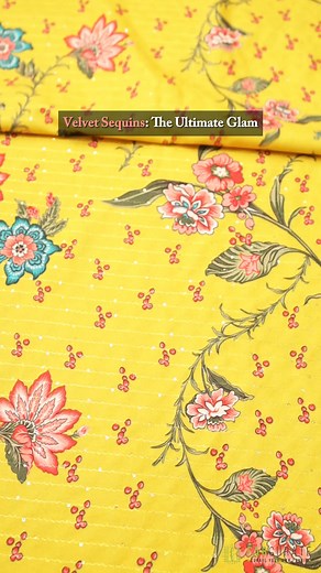 Add a touch of glamour with our Sequins Velvet Fabric, sumptuously soft with a subtle sparkle that catches every eye. Perfect for party wear, evening outfits, or statement ensembles, it brings elegance and dazzle to every creation. Shop the Sequins Velvet Collection now and shine in style. | Fabcurate