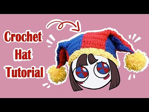 🎪 Pomni Crochet Hat Tutorial - "Jester Hat"
