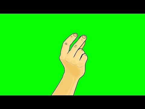 Animated Finger Snap (backside view) ~ Green Screen