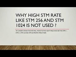 Why Higher STM Rate like STM 256 and STM 1024 is not used in SDH?