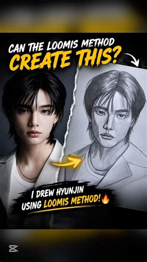Can This Hyunjin Sketch Impress Every STAY? 👀 #Hyunjin #StrayKids #Art