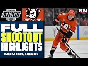 Los Angeles Kings at Anaheim Ducks | FULL Shootout Highlights - November 28, 2025.
