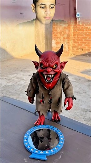 A red demon entered the mirror, see what happened😱