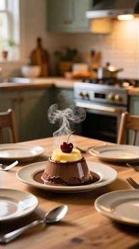 How to make chocolate pudding. Easy recipe with Custard sauce