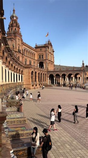 塞维利亚西班牙广场 整个塞维利亚最值得去看的地方#旅行