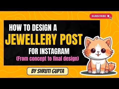 Creating a luxury Jewellery Instagram post 💍Simple design process for social media with Concept