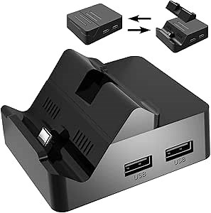 Switch Dock, Docking Station for Nintendo Switch/Switch OLED Charger, Portable Charging Stand Switch TV Dock Support 4K/ 1080P HD TV Adapter Compatible with HD, USB 3.0 Port,Type-C