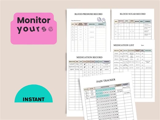 Editable Printable Medical Binder PDF - Family Medical Planner, Medical Journal & Health Tracker, Medication List, Chronic Illness Planner - Etsy