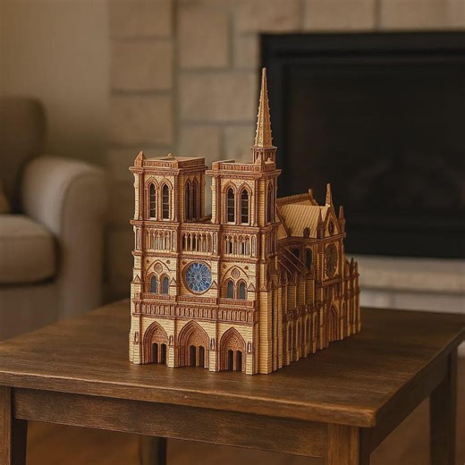 3D Wood Puzzle Notre Dame De Paris – DIY Architecture - Etsy