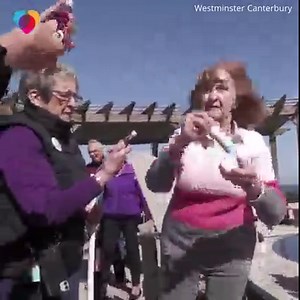 This senior living community is 99% vaccinated. So they "beat" COVID-19 – literally – by hitting a COVID-19 pinata filled with candy and alcohol. | The Uplift