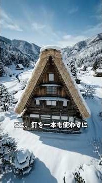 昔の日本人の知恵 - 地震と豪雪にも崩れない釘のない家「合掌造り」