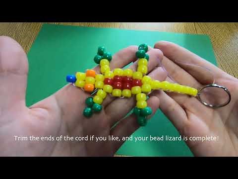 Make a Bead Lizard Keychain