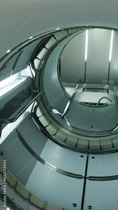 Inside look at the layout and structure of a circular object, showing its intricate design and inner workings.