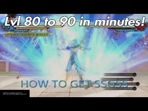 HOW TO GET SSGSS + HOW TO LEVEL UP TO LVL 90 IN MINUTES in Dragon Ball Xenoverse 2