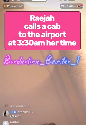 Raejah's Early Morning Cab Ride to the Airport