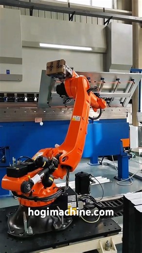 HOGI Automatic robotic bending CNC press brake robot loading machine #robotic #robotbending