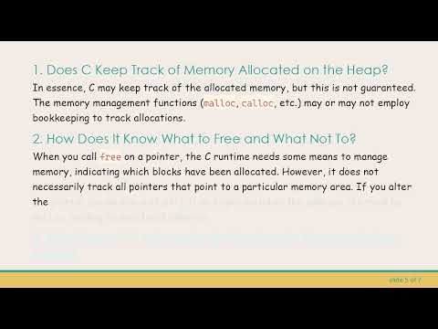 Understanding Heap Memory Management in C: Does C Track Allocated Memory?