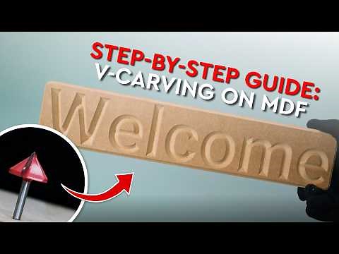 How to V-carving on MDF? | Create a Simple Layout for the CNC Router Wattsan M1 1313