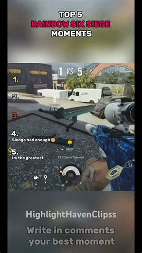 It’s ALWAYS sledge 😔 #siege #top5 #gaming #funny #rainbowsix #shorts
