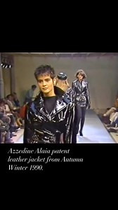 Azzedine Alaia patent leather jacket from Autumn Winter 1990. | Runwaymodel