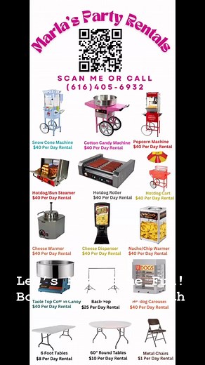 Book all your party needs with Marla’s Party Rentals | Marla Smith