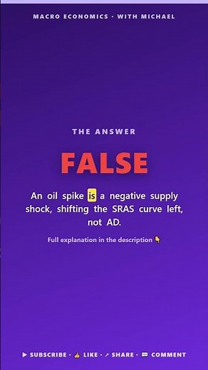 AD-AS & Phillips — Inflation & Disinflation: True, False or Uncertain? #Shorts