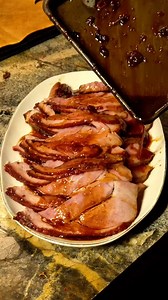 How to glaze your ham this Christmas. Glaze Recipe 1 cup orange marmalade 1 cup cranberry relish 16 oz pineapple juice 1 cup water 1 brown sugar glaze packet 2 oz bourbon 1 tsp scotch bonnet puree(optional) Try this glaze recipe and be sure to tag me if you post it. #cookinwidkunchi #bbq #christmasdinner | Cookin Wid Kunchi