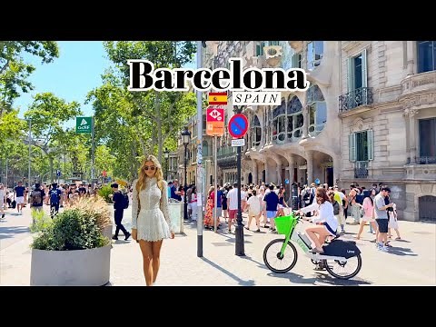 BARCELONA SPAIN 🇪🇸 SUMMER 2025 - 4K WALKING TOUR